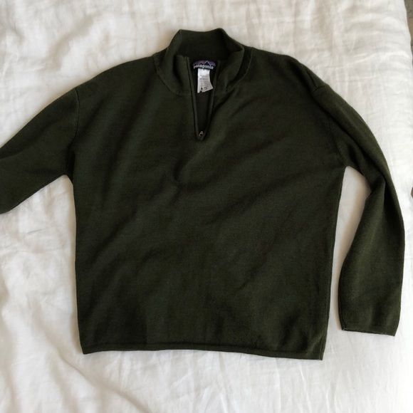 Patagonia Other - Patagonia 1/4 zip merino sweater green